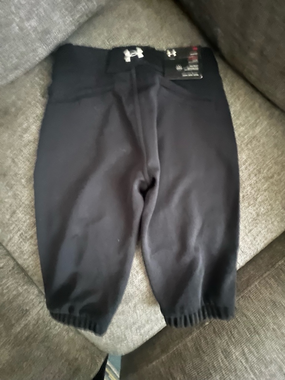Under Armour Youth YXS Baseball Softball Knicker Pants Black Cropped - Picture 6 of 7